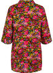 Gebloemde viscose tuniek met 3/4 mouwen, Neon Flower Print, Packshot image number 1