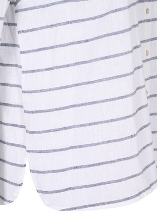 Top met 3/4 mouwen en knopen, Navy Blazer stripe, Packshot image number 3