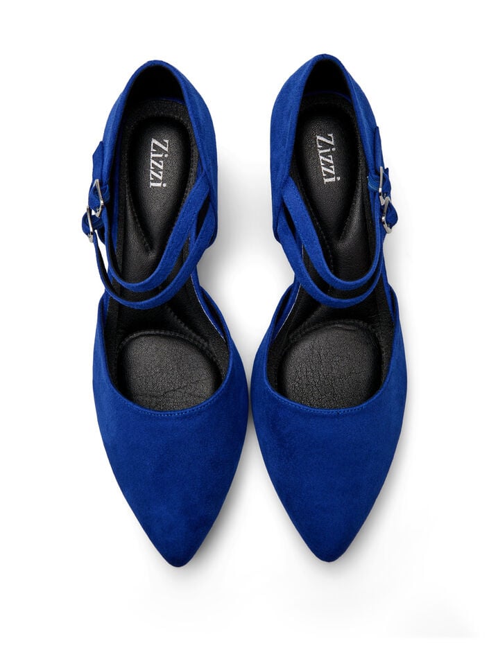 Pumps met dubbele bandjes, Blauw, Packshot image number 2