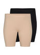 2-pack viscose fietsbroek, Beige, Packshot image number 0