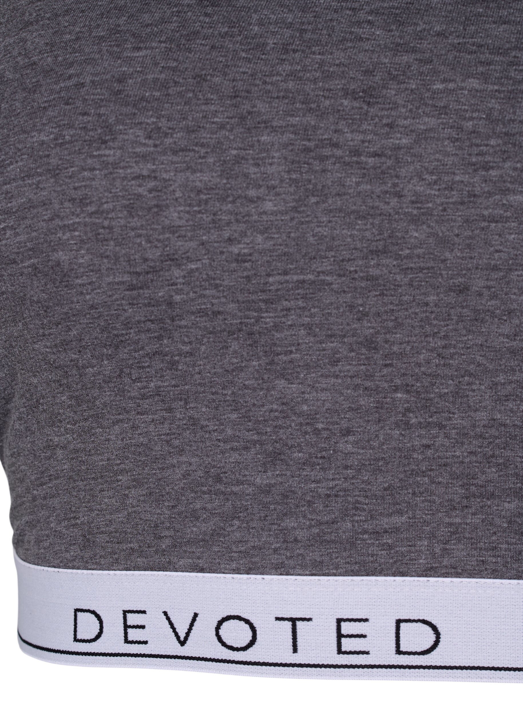 Zizzi Gem&ecirc;leerde bh met ronde hals, Medium Grey Melange, Packshot image number 3