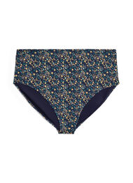 Bikinibroekje met print en hoge taille, Groen