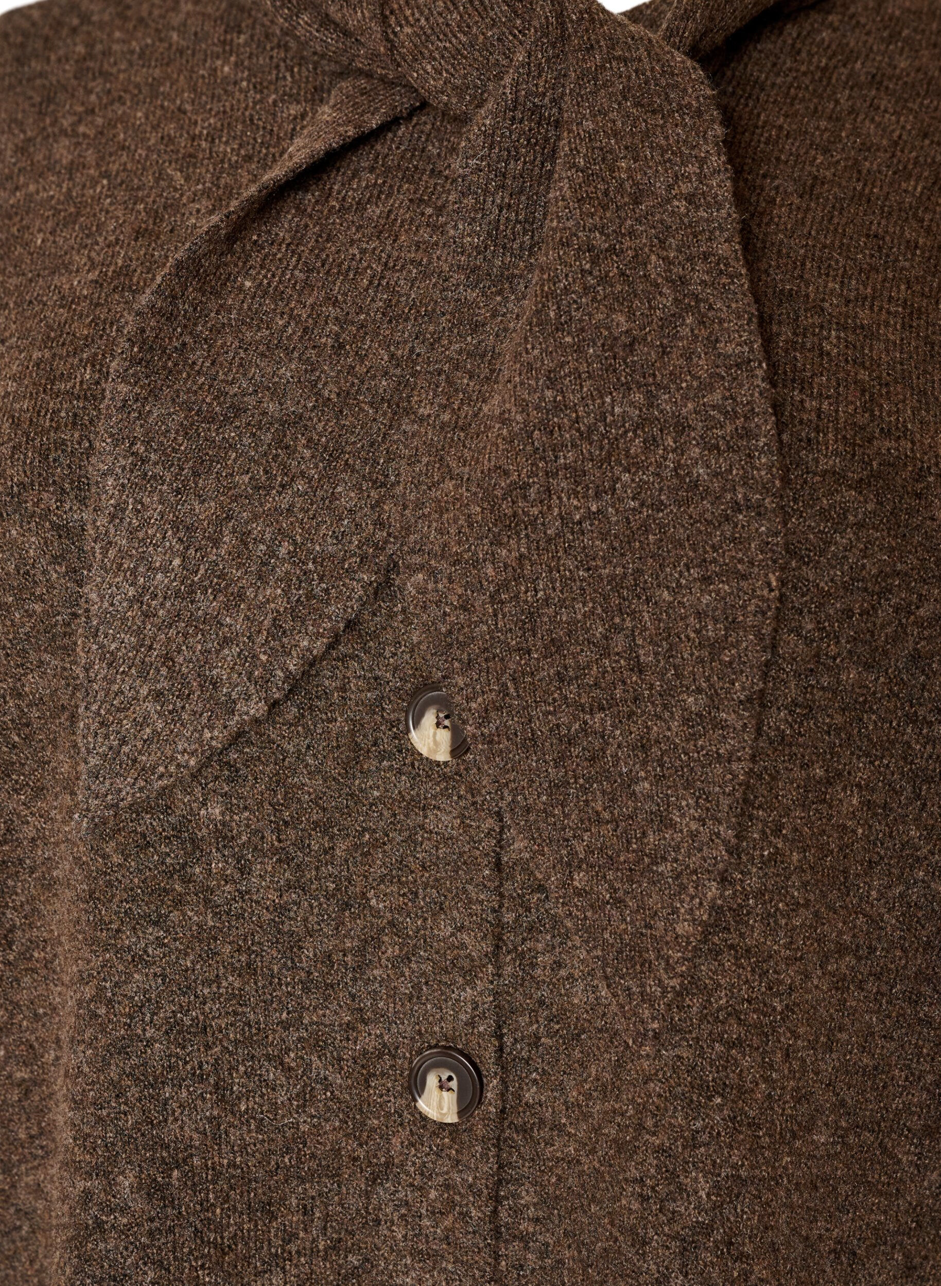 ZizziCardigan met strikjes en knopen, Bruin, Packshot image number 2