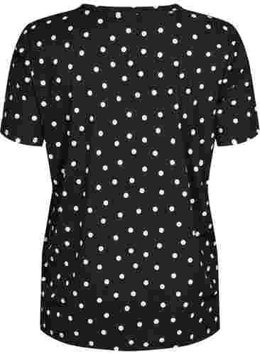 FLASH - Bedrukt t-shirt met v-hals, Black Dot, Packshot image number 1