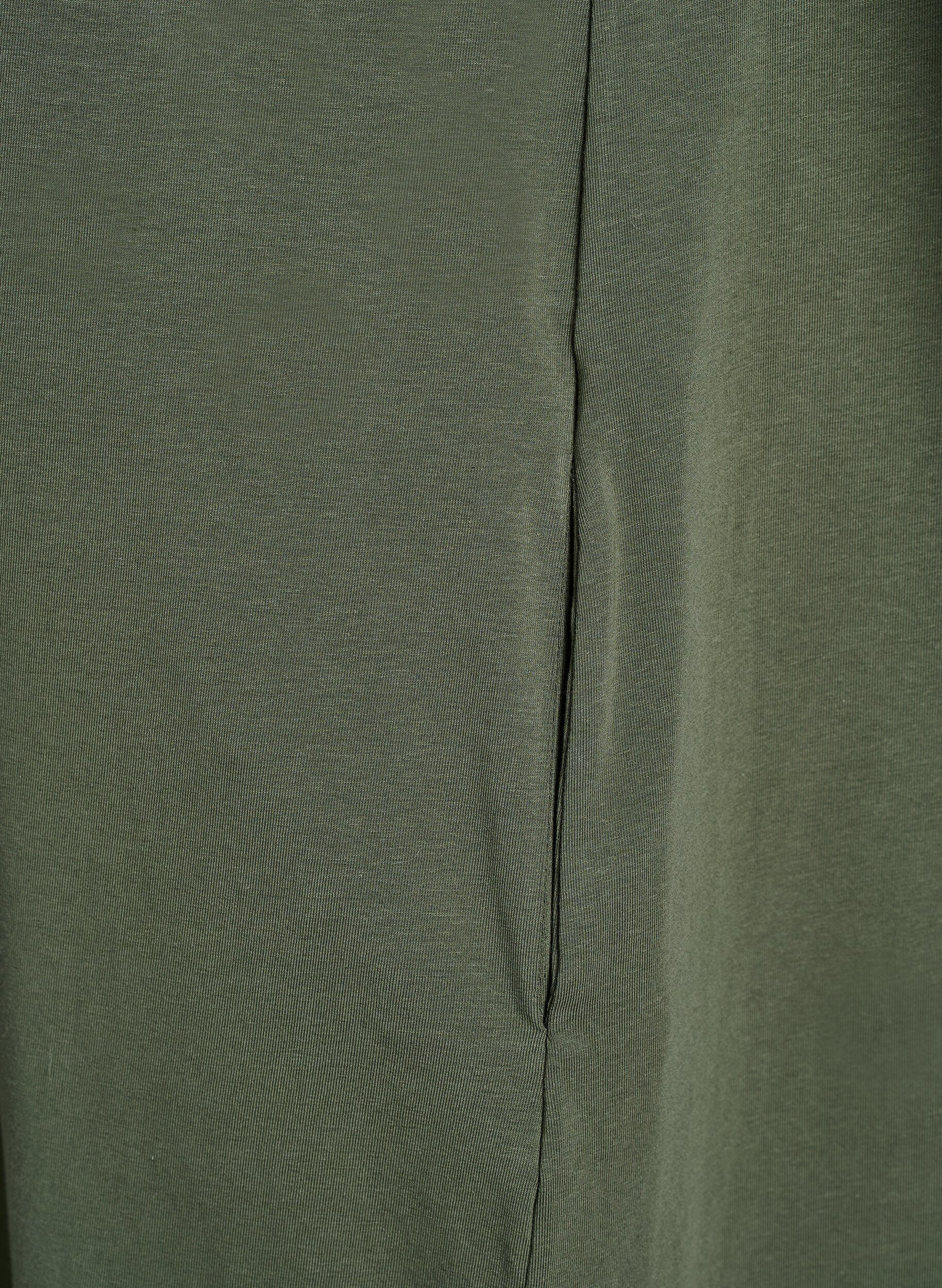 Zizzi Midi T-shirt jurk met V-hals, 2151, Packshot image number 4