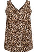 Top met print en V-hals, Groen, Packshot image number 0