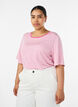 T-shirt met TENCEL&trade; Lyocell en strepen, Roze, Model image number 0