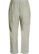 Linnen en viscose broek met losse pasvorm, Groen, Packshot image number 1
