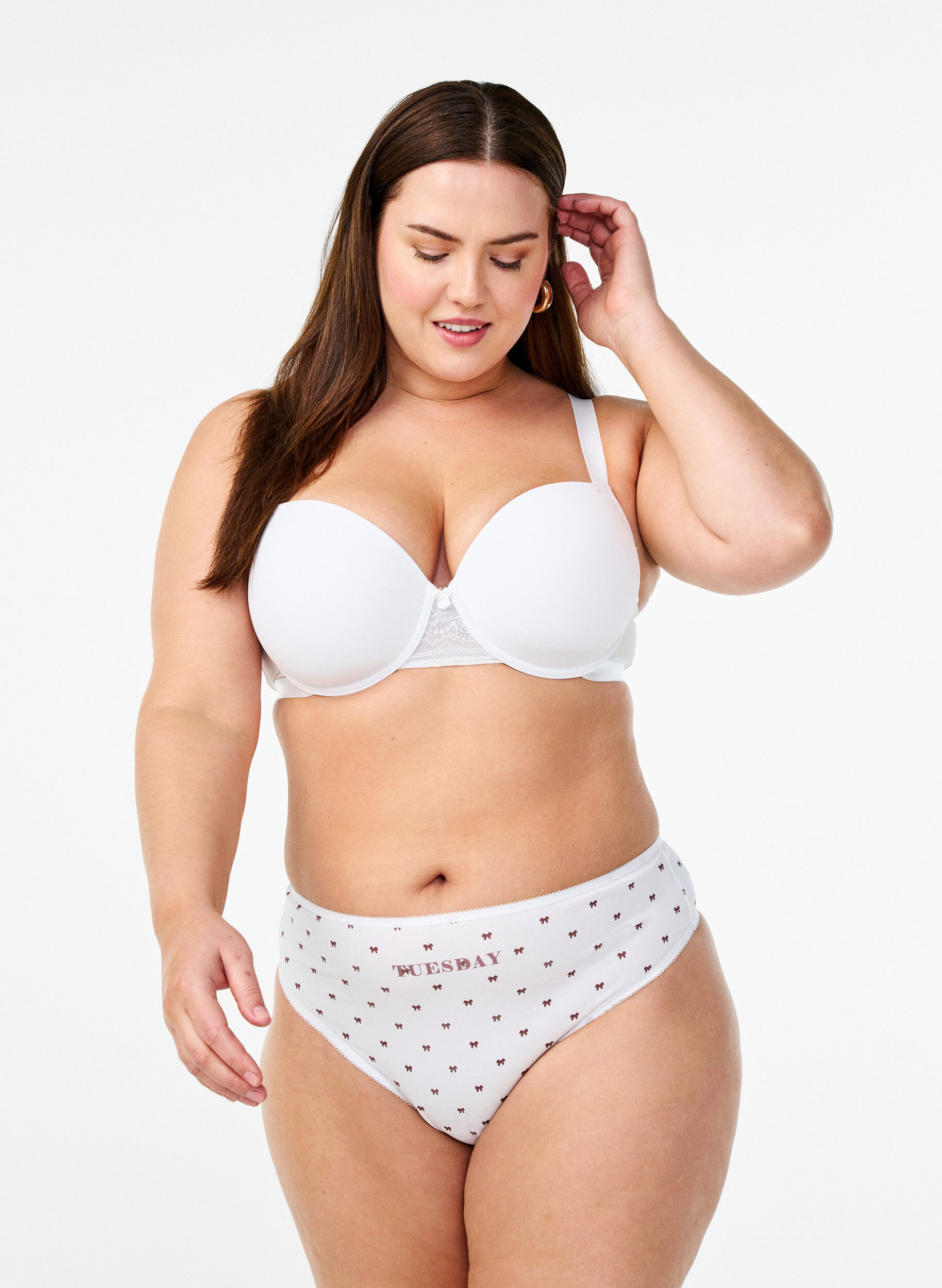 7-pack G-strings in katoen met weekdagen geprint, Roze, Model