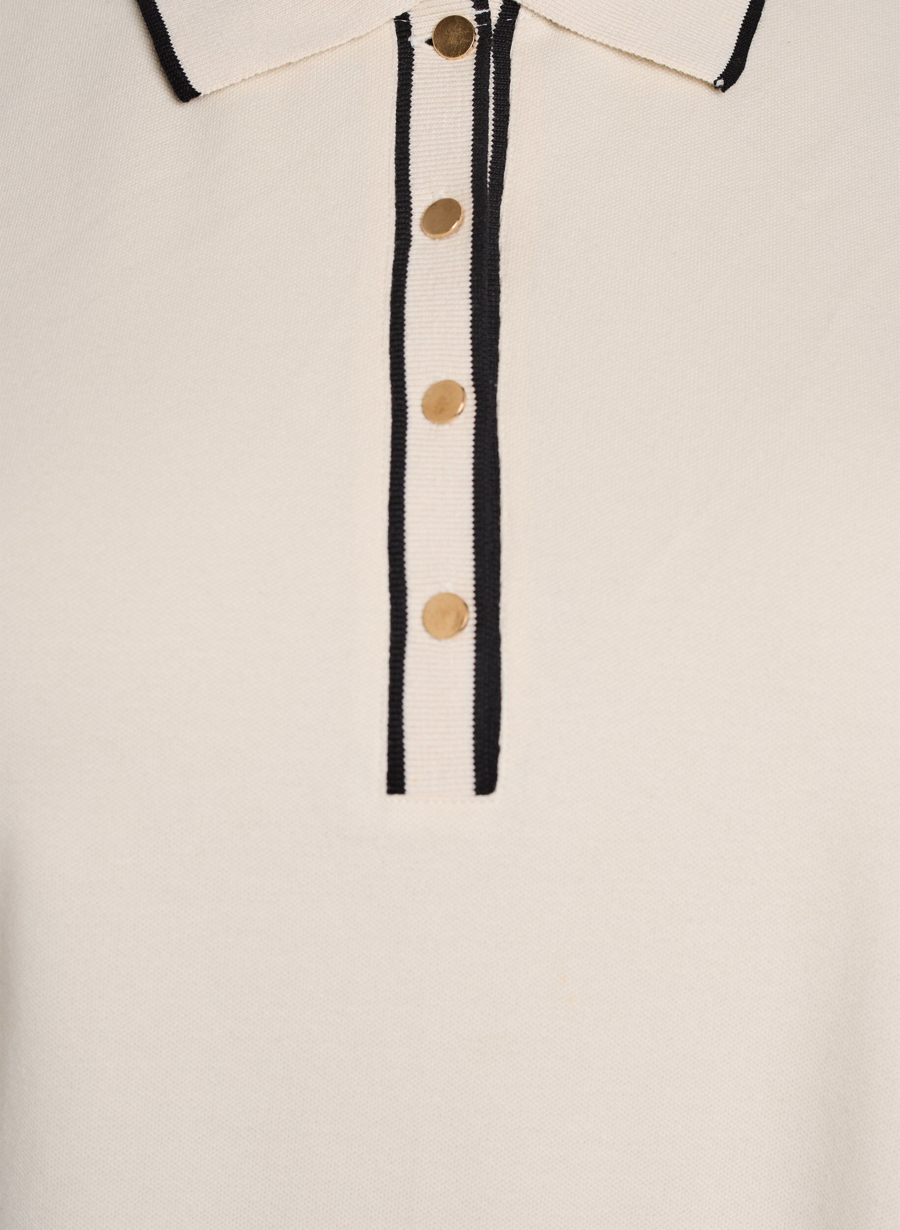 Zizzi Poloshirt met korte mouwen, Beige, Packshot image number 2