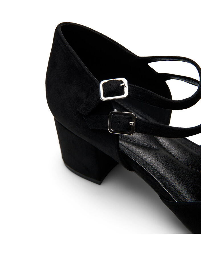 Pumps met dubbele bandjes, Zwart, Packshot image number 3
