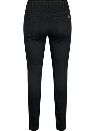 Amy jeans met hoge taille en knopen, Black, Packshot image number 1