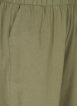 Cropped broek van katoen, Deep Lichen Green, Packshot image number 2