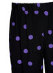 Viscose broek met stippen, Black w. Purple Dot, Packshot image number 2