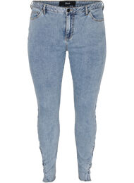 Cropped Amy jeans met strikjes, Light blue