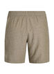 Shorts met hoge taille in linnen en viscose, Groen, Packshot image number 1