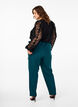 High-waist broek met ruches en een strikriem, Sea Moss Melange, Model image number 1