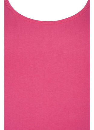 Solide kleur basis top in katoen, Hot Pink, Packshot image number 2