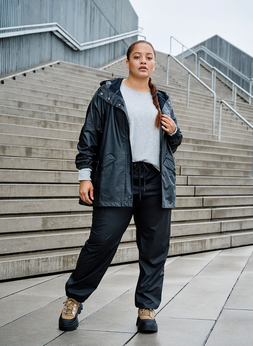 Regenbroek met getapete naden, Black, Image image number 0