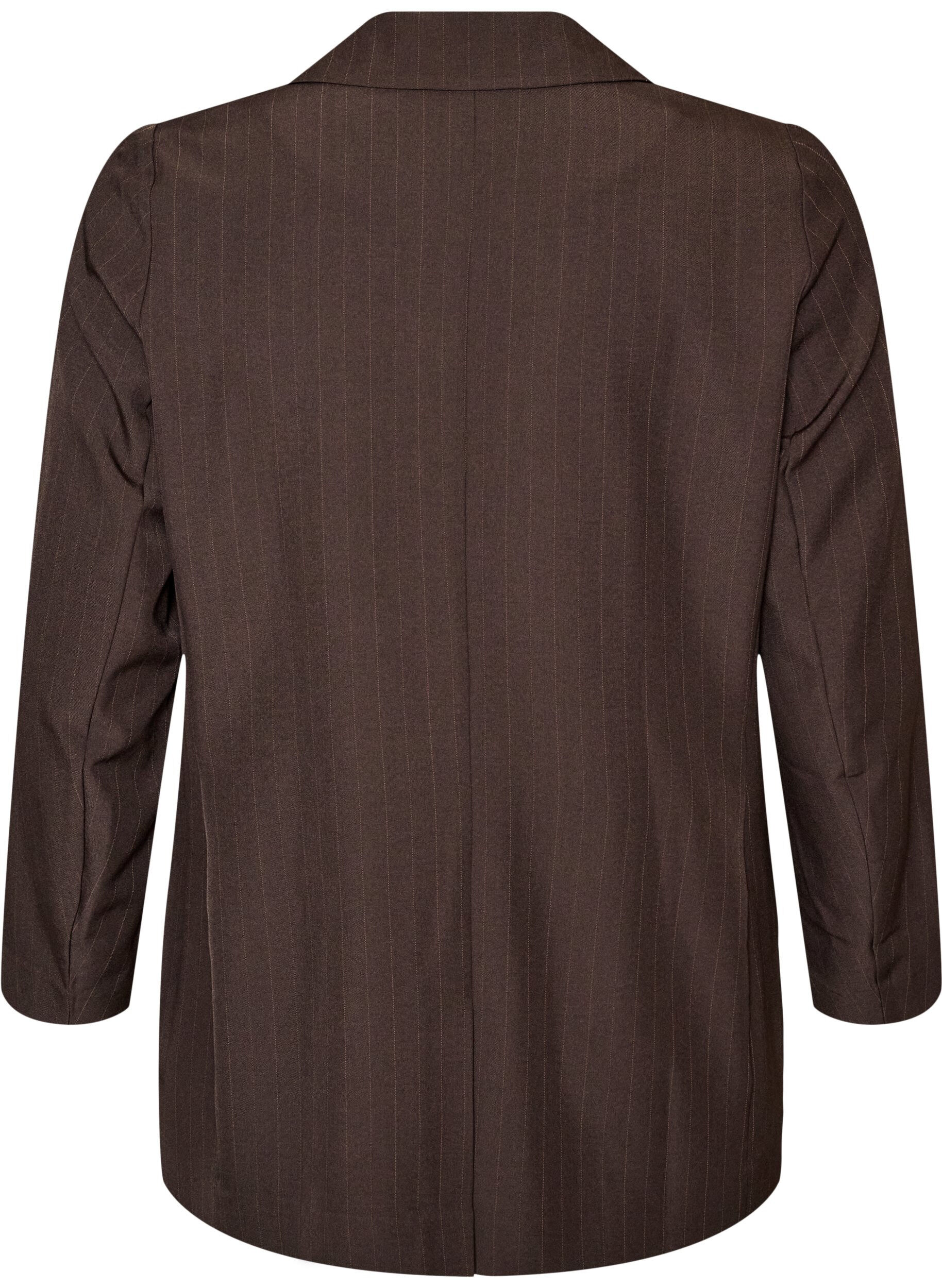 ZizziBlazer met zakken en splitten, Bruin, Packshot image number 1