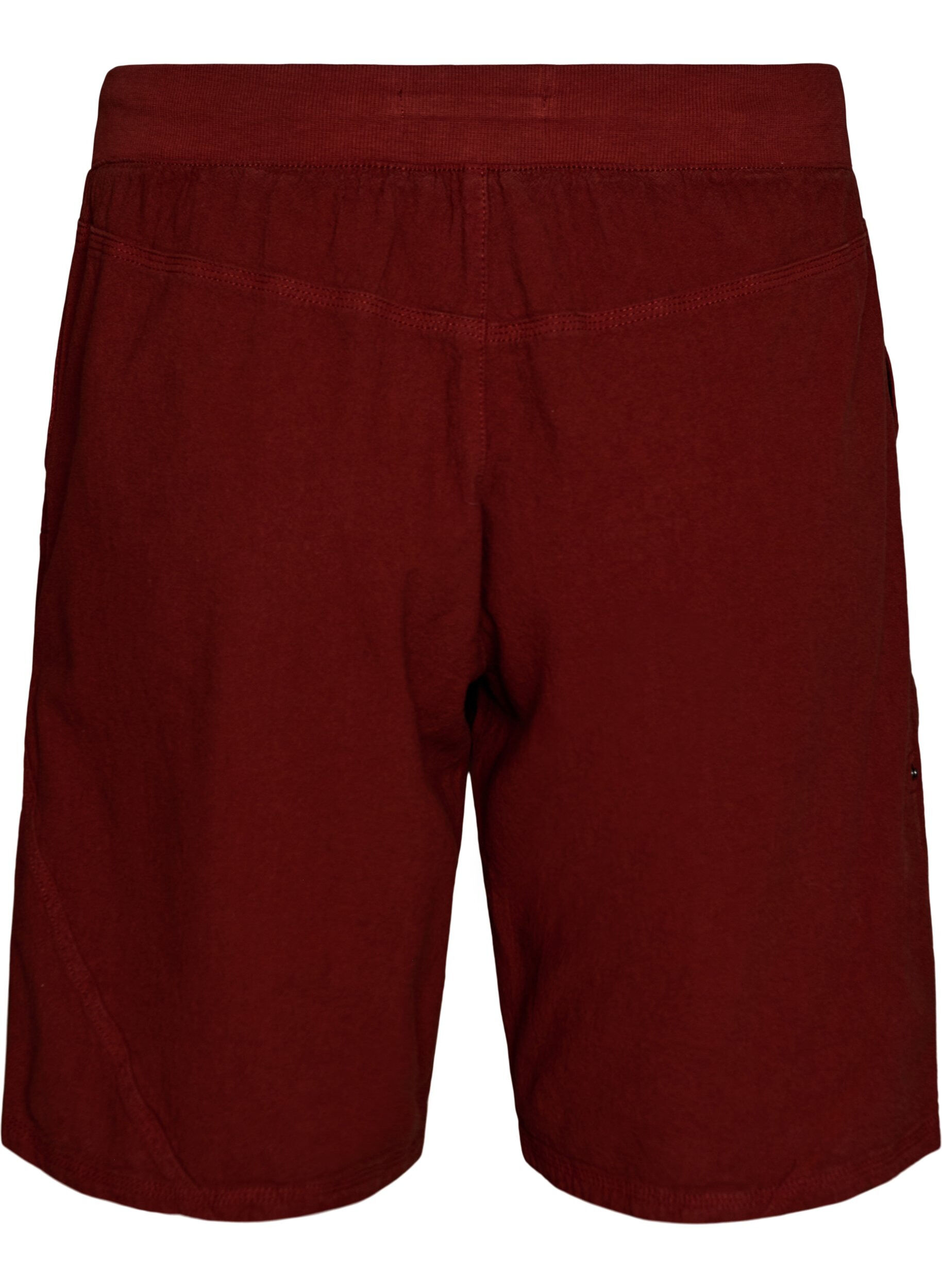 ZizziLosse katoenen short met zakken, Rood, Packshot image number 1