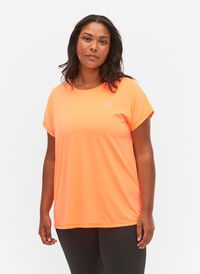 Trainings T-shirt met korte mouwen, Neon Orange, Model