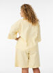 Gestreepte shorts met een hoge taille en los pasvorm, Geel, Model image number 2
