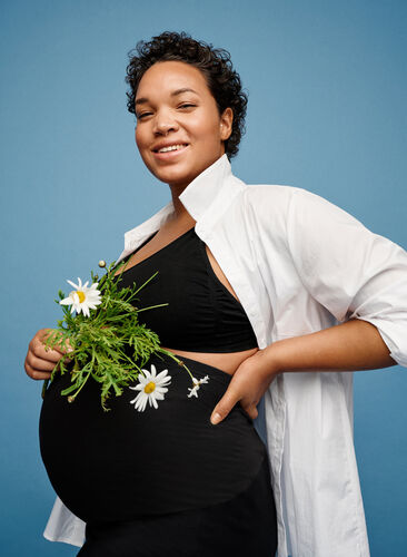 Nauwsluitende zwangerschapsrok, Black, Image image number 1