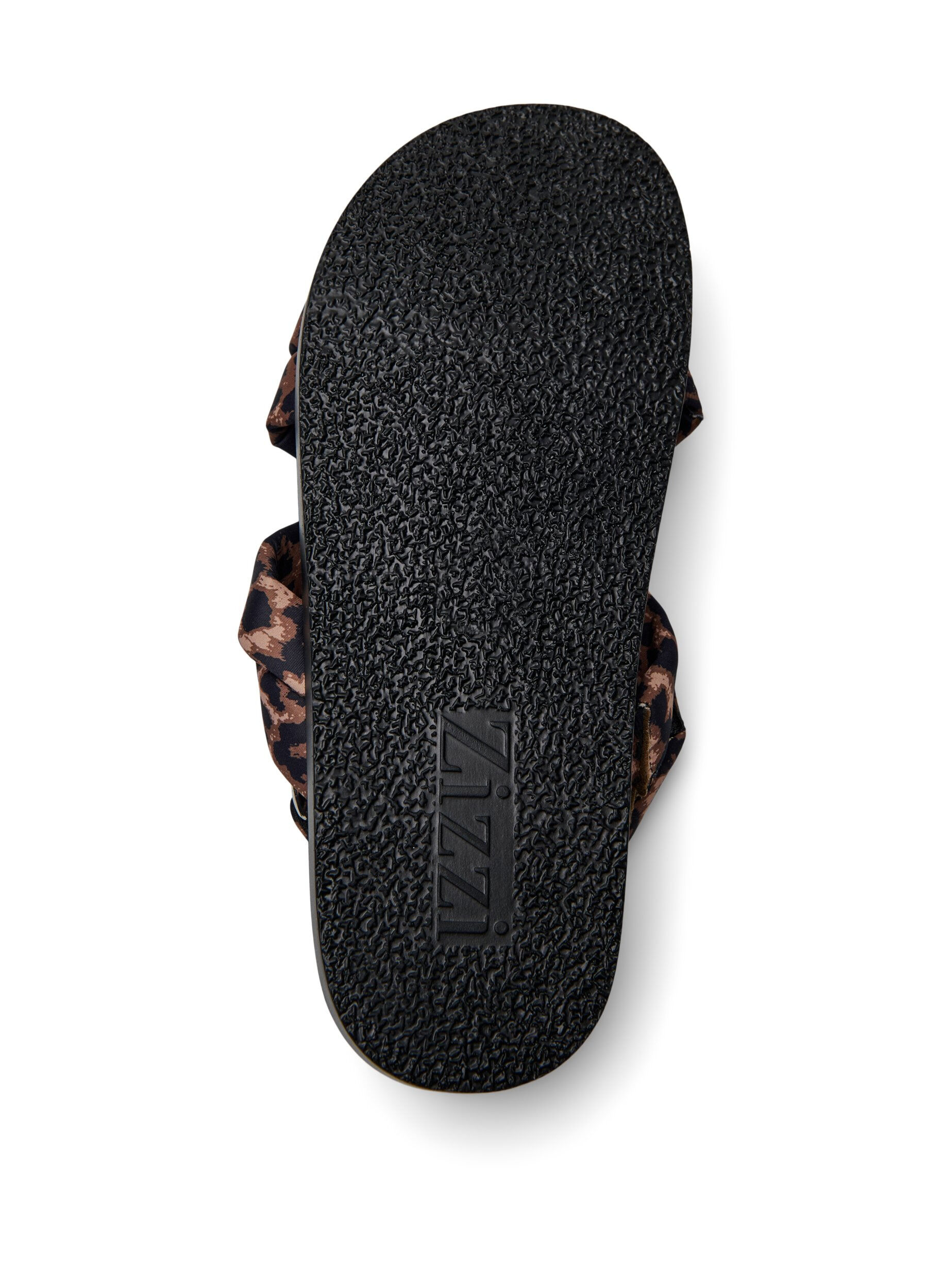 Zizzi Wide fit - Sandal met knoopdetail, Bruin, Packshot image number 4