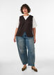 Waistcoat with button closure, Brown, Model image number 1
