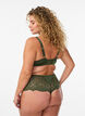 Hipster string met kant en microvezel, Groen, Model image number 1