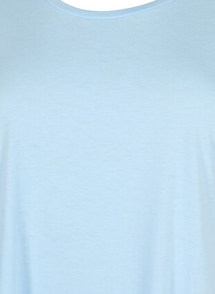 T-shirt met korte mouwen van katoenmix, Chambray Blue , Packshot image number 2