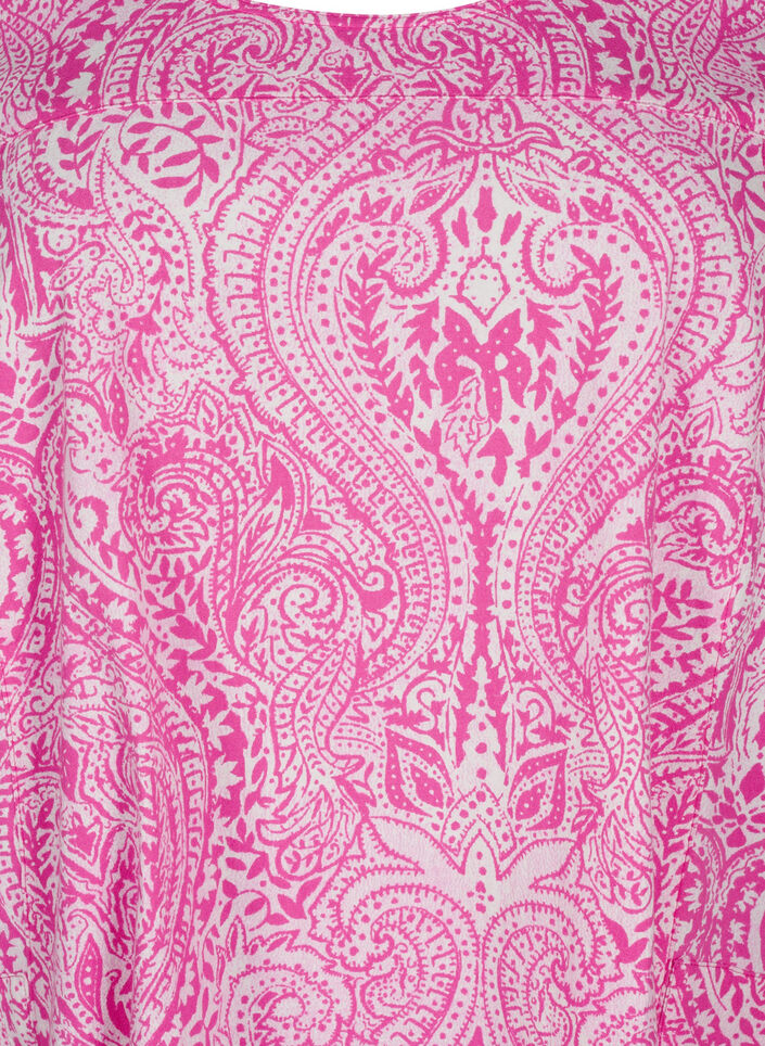 Katoenen jurk met korte mouwen en paisleyprint, Roze, Packshot image number 2