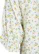 Gebloemde viscose blouse met halflange mouwen, Wit, Packshot image number 3