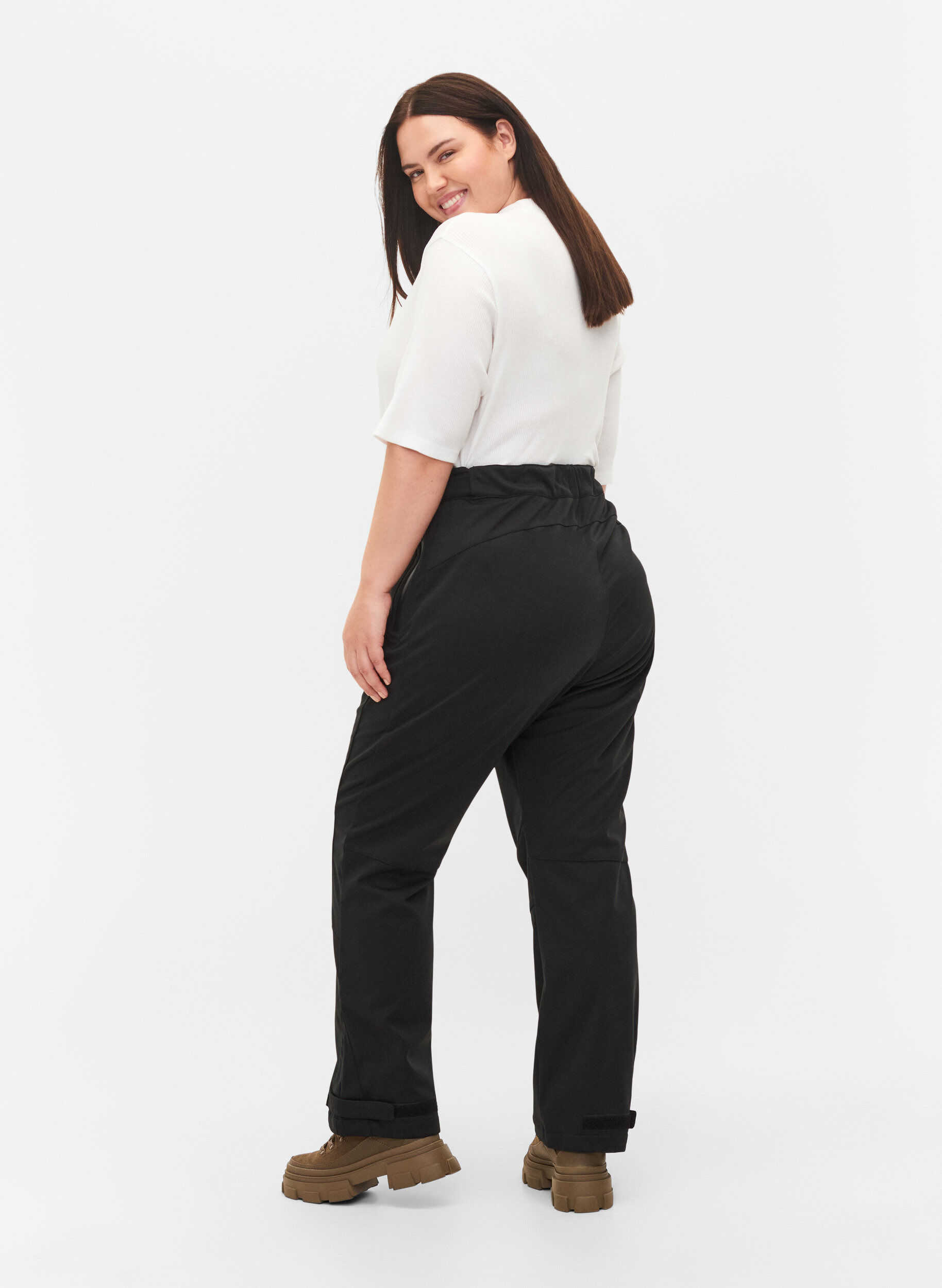 Zizzi Softshell broek, Black, Model image number 1