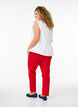 Broek met hoge taille en rechte pijpen, Rood, Model image number 1
