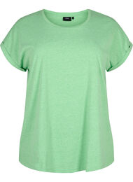 T-shirt van katoen in neon kleur, Neon Green