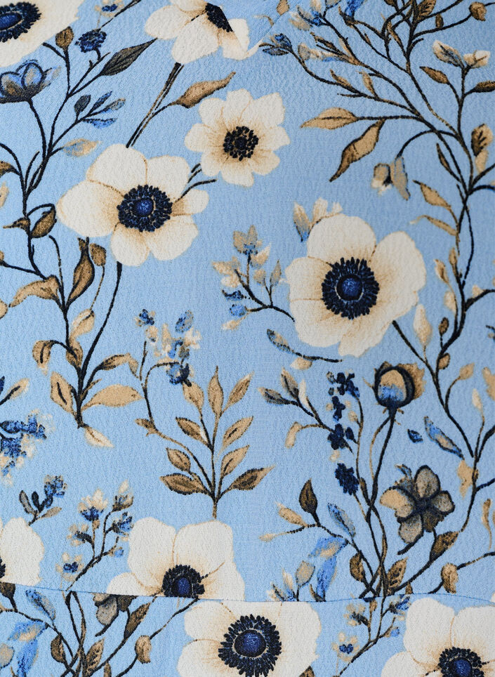 Korte jurk met bloemenprint, Blauw, Packshot image number 2