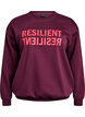 Sweatshirt met tekst print, Rood, Packshot image number 0