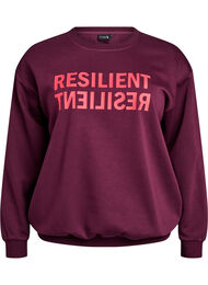 Sweatshirt met tekst print, Rood
