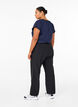 Rechte broek met hoge taille, Black, Model image number 1