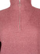 Gebreide trui met hoge hals en rits, Rood, Packshot image number 2
