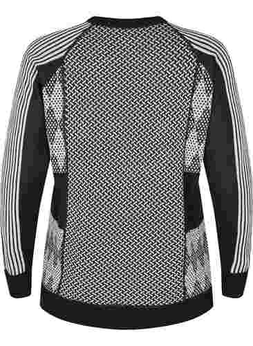 Gedessineerd ski onderhemd met wol, Medium Grey Comb, Packshot image number 1