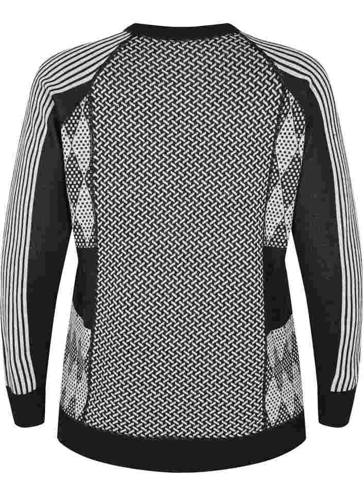 Gedessineerd ski onderhemd met wol, Medium Grey Comb, Packshot image number 1