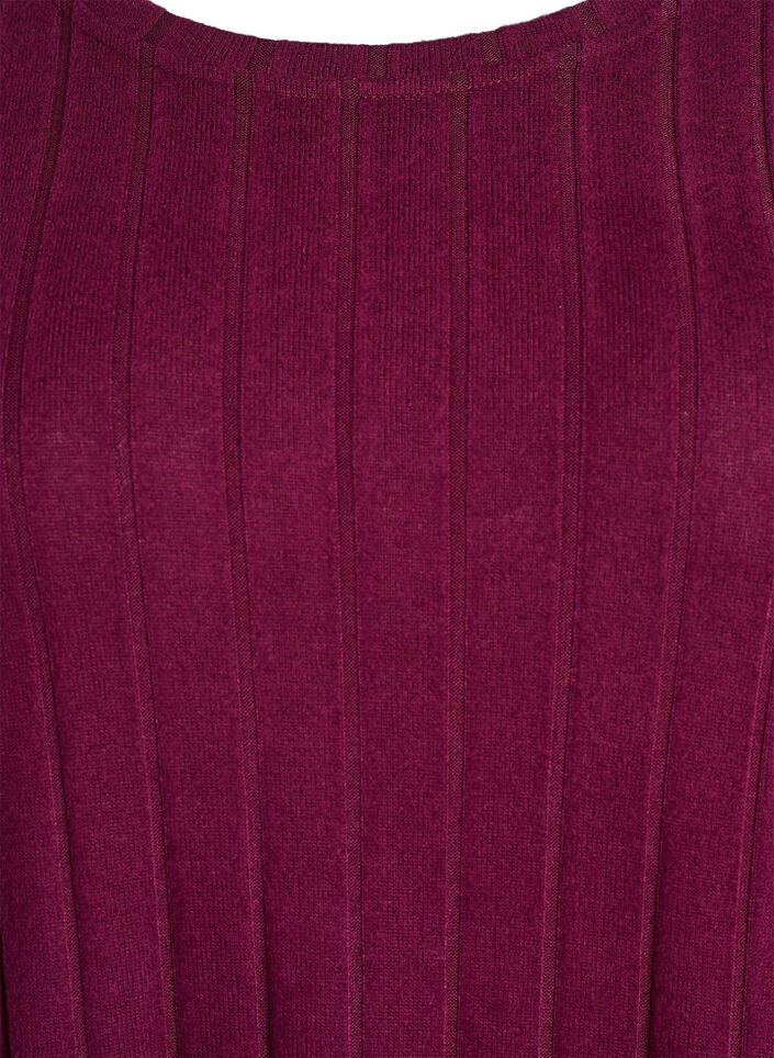Losse blouse met 3/4 mouwen, Donker Bordeaux, Packshot image number 2
