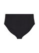 Solidkleurige high-waist bikinibroekje, Zwart, Packshot image number 1