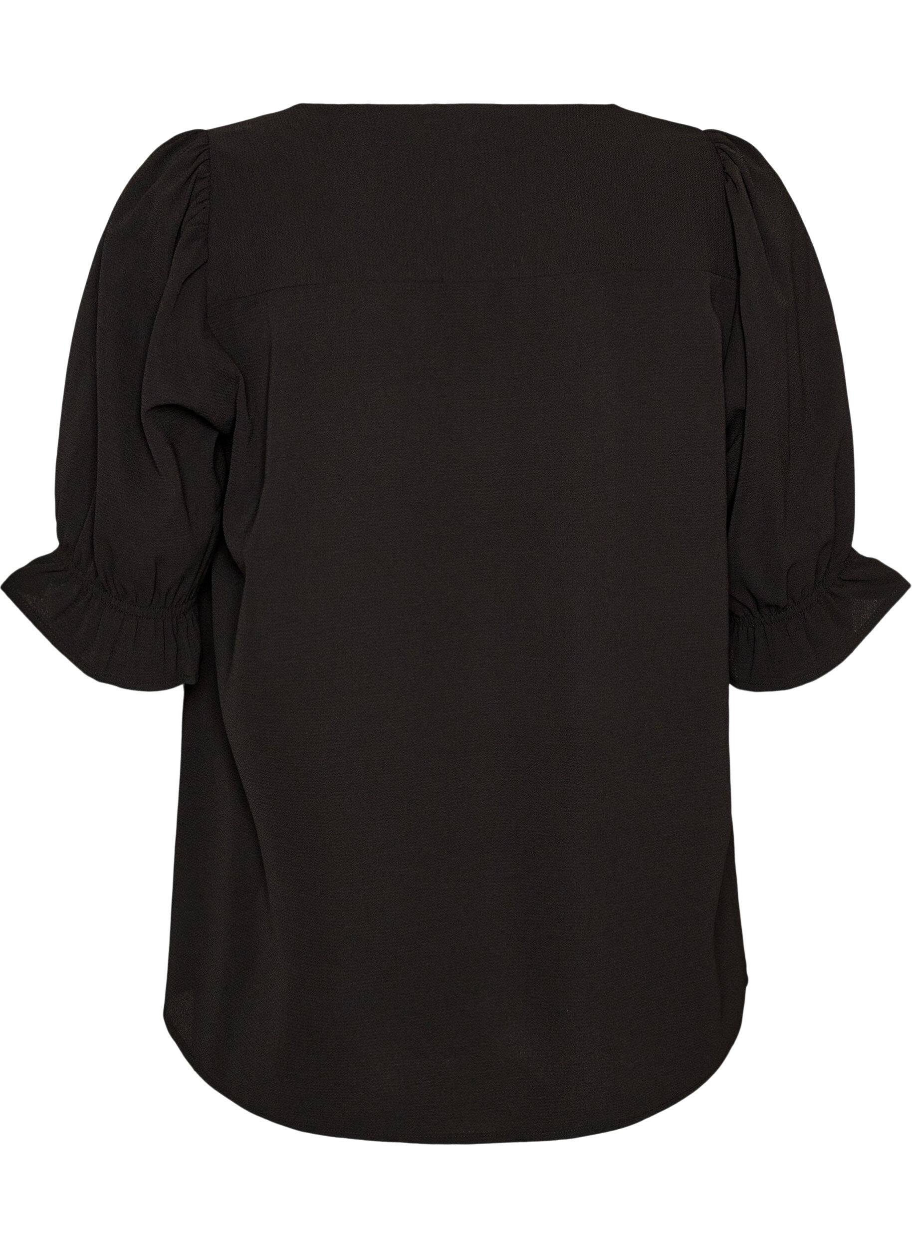 ZizziShirtblouse met 1/2 mouwen, Zwart, Packshot image number 1