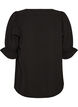 Shirtblouse met 1/2 mouwen, Zwart, Packshot image number 1