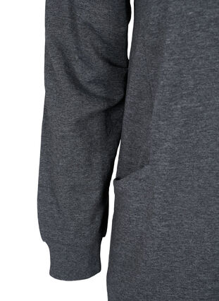 Gemêleerde sweaterjurk met zakken, Black, Packshot image number 3