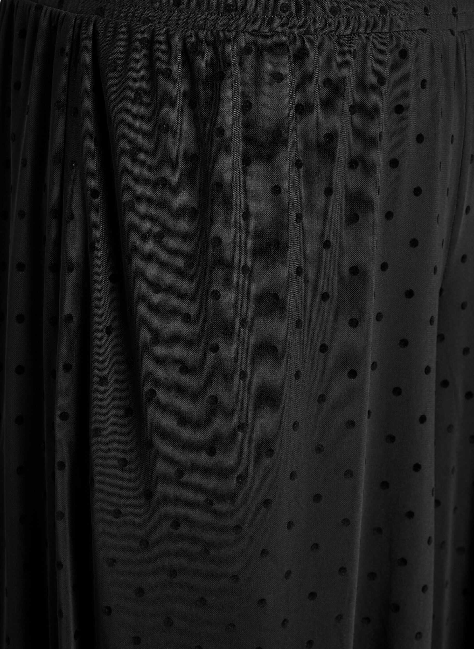 Zizzi Mesh ballonnenbroek met polkadots, Zwart, Packshot image number 2